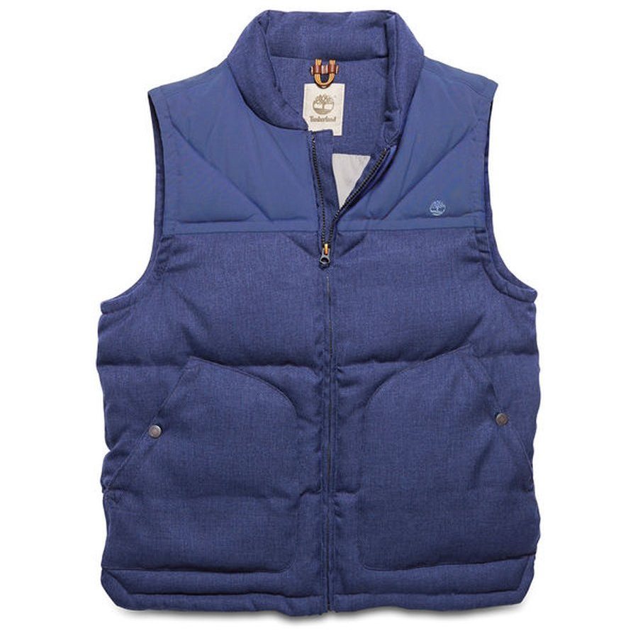 Timberland Men's Jacket FIELD MOUNTAIN Vest Down Dark blue Size M TL501