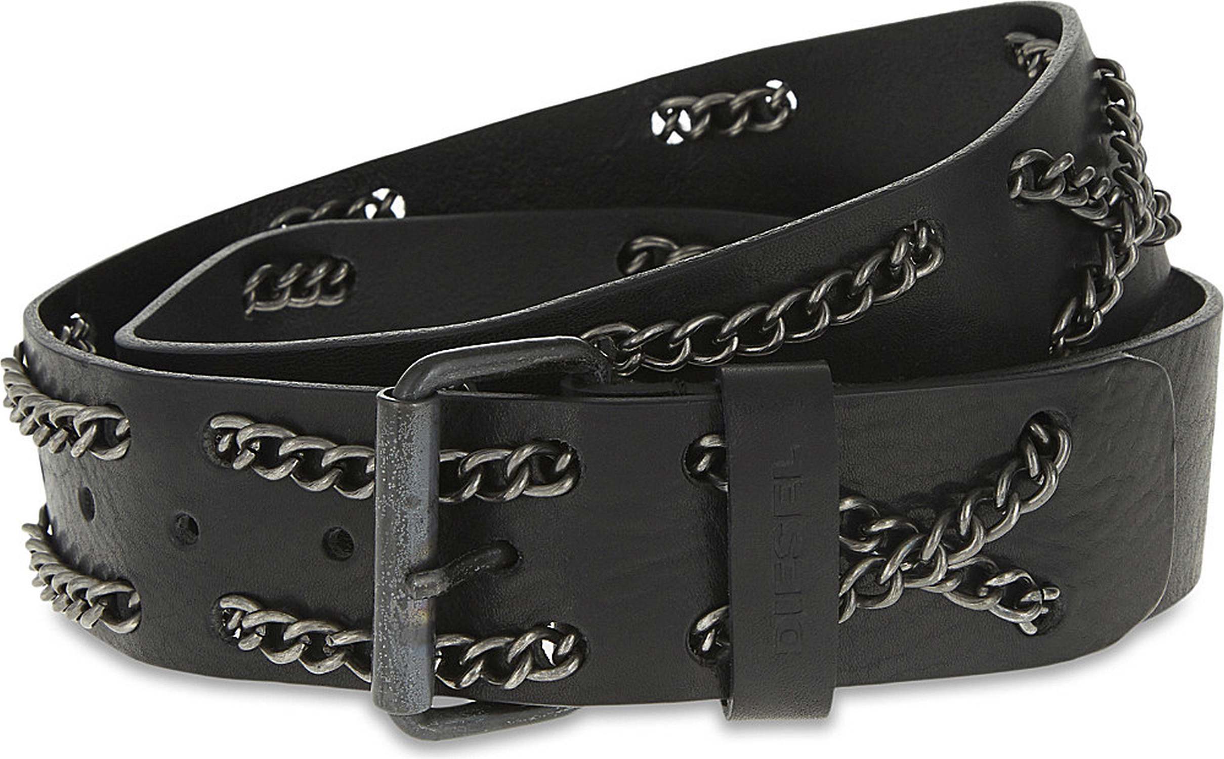 Diesel B-FLOWW Belt Men's Genuine Leather Black 1