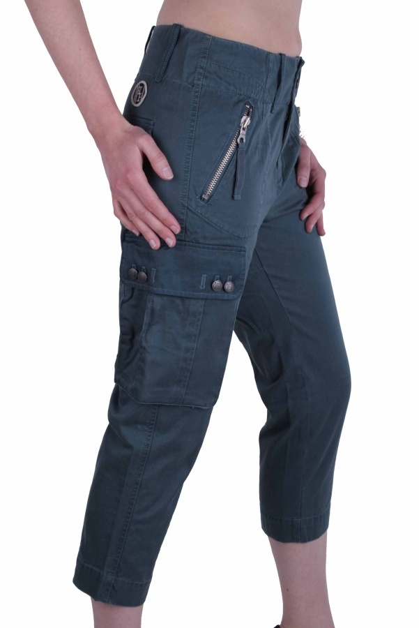 Diesel Women's Capri Pants Tokara Green Petrol 4