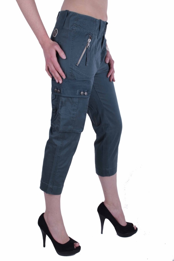 Diesel Women's Capri Pants Tokara Green Petrol 5