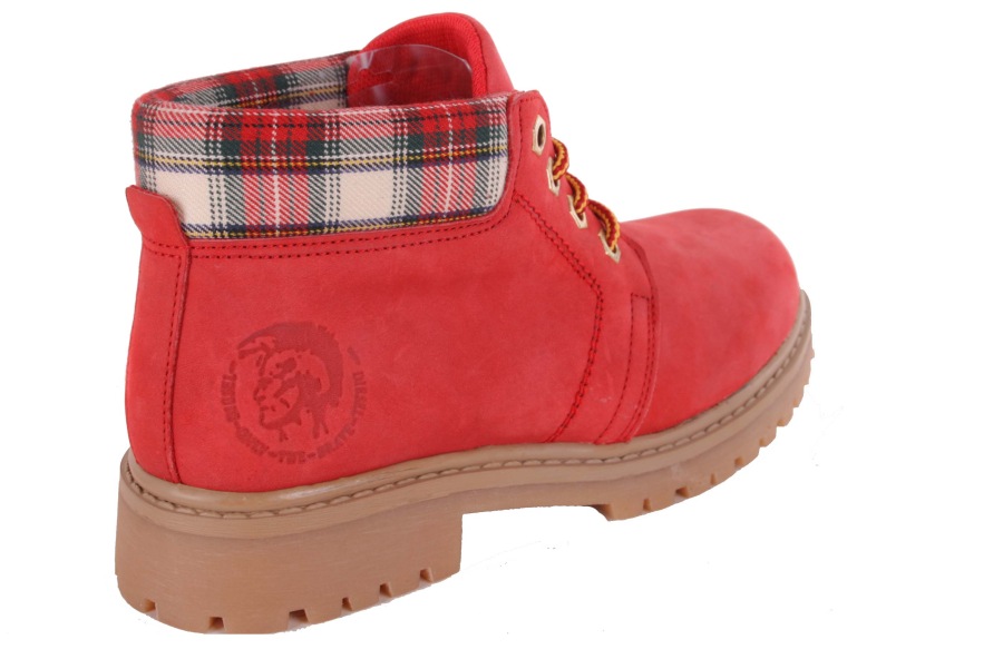 Diesel Women's boots lace-up ankle boots red 4