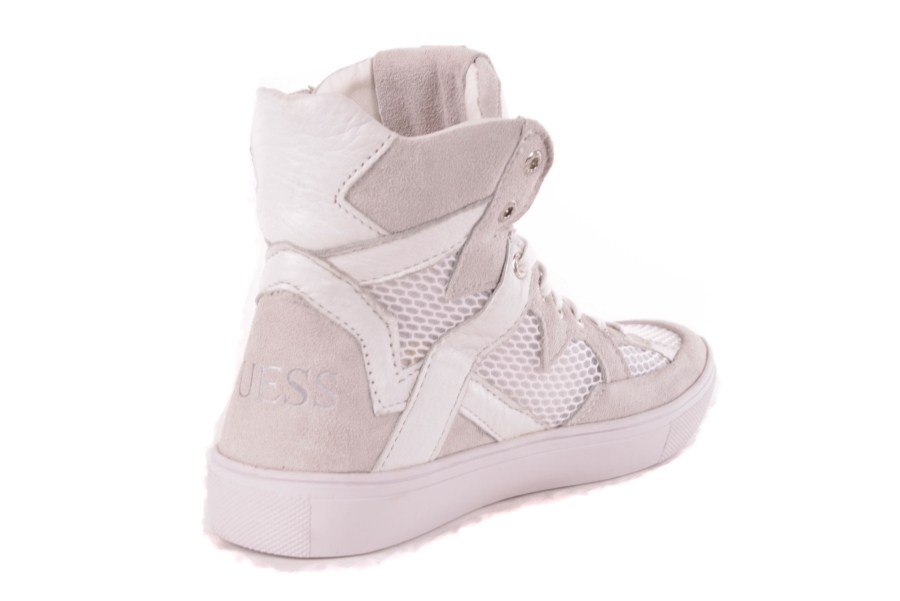 Get Ladies White Guess Trainers Images