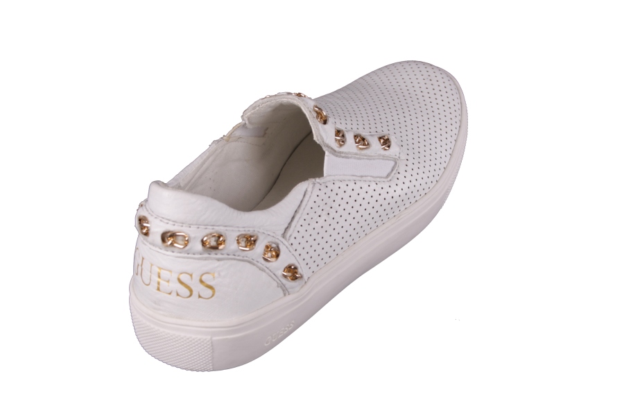 Guess Damen Schlüpfschuhe Slipper Leder Weiß #758 3