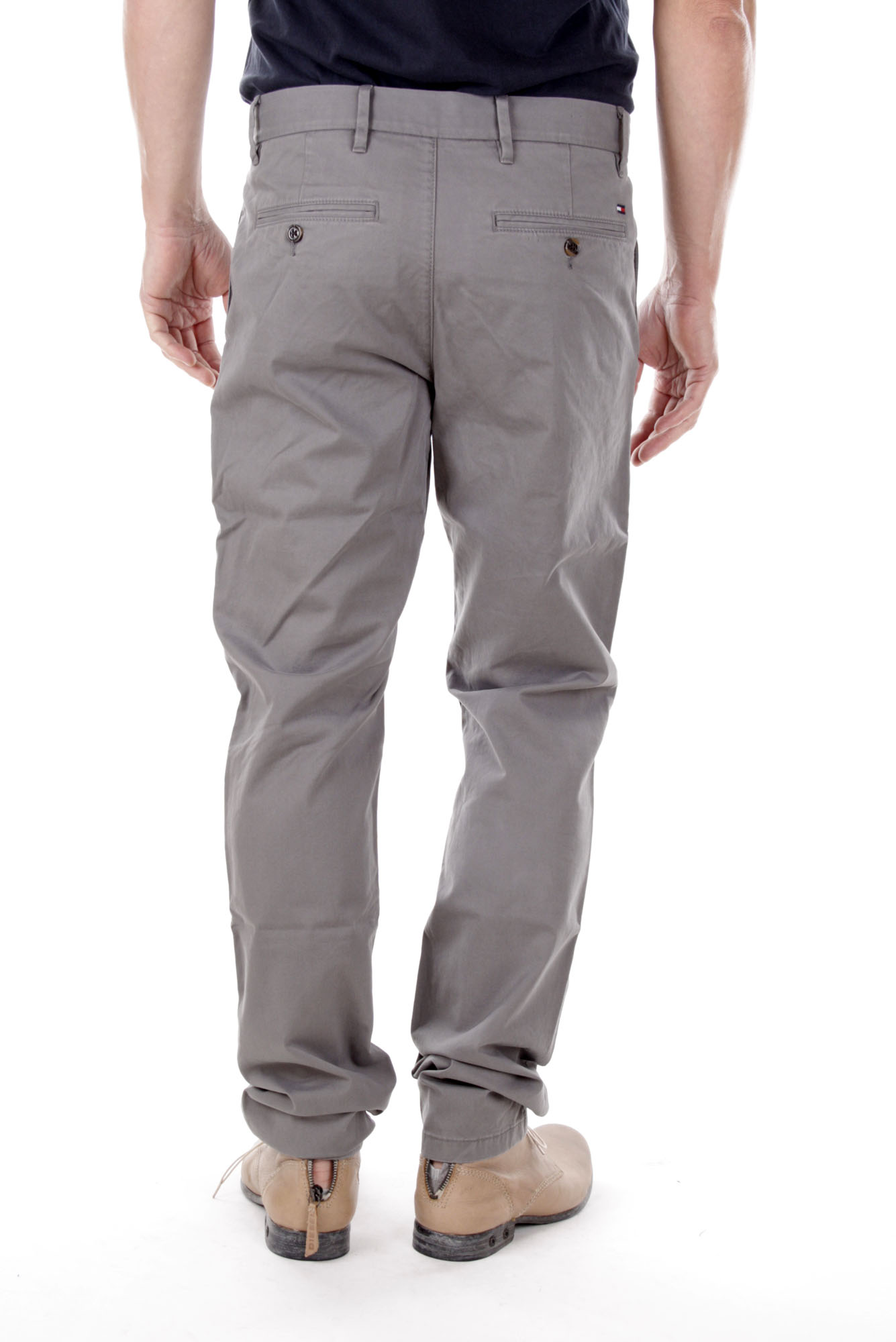 Tommy Hilfiger Men's Denton Chinos Twill Straight Fit Gray 3
