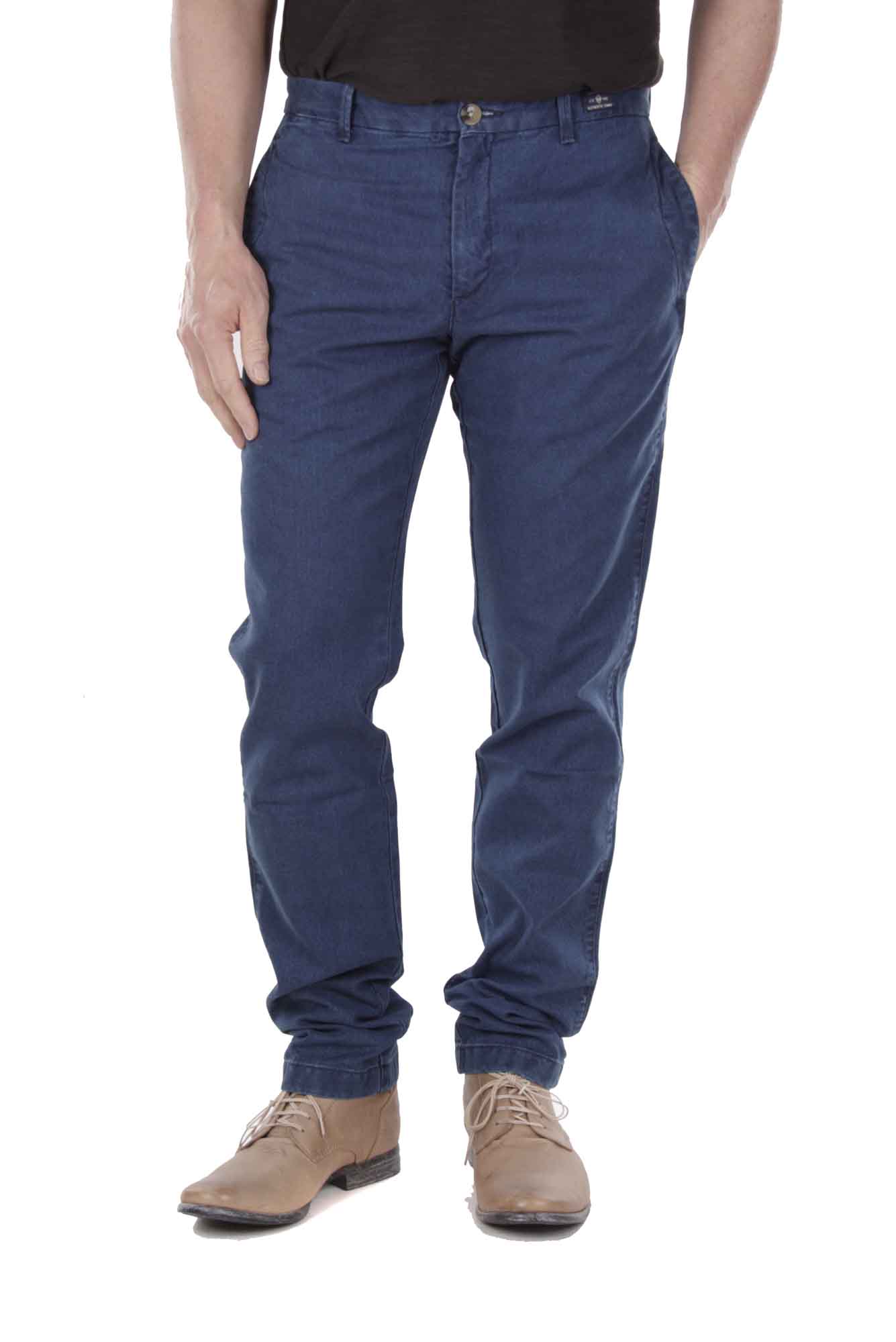 Tommy Hilfiger Men's Pants Denton Chino Indigo Print Herringbone 1