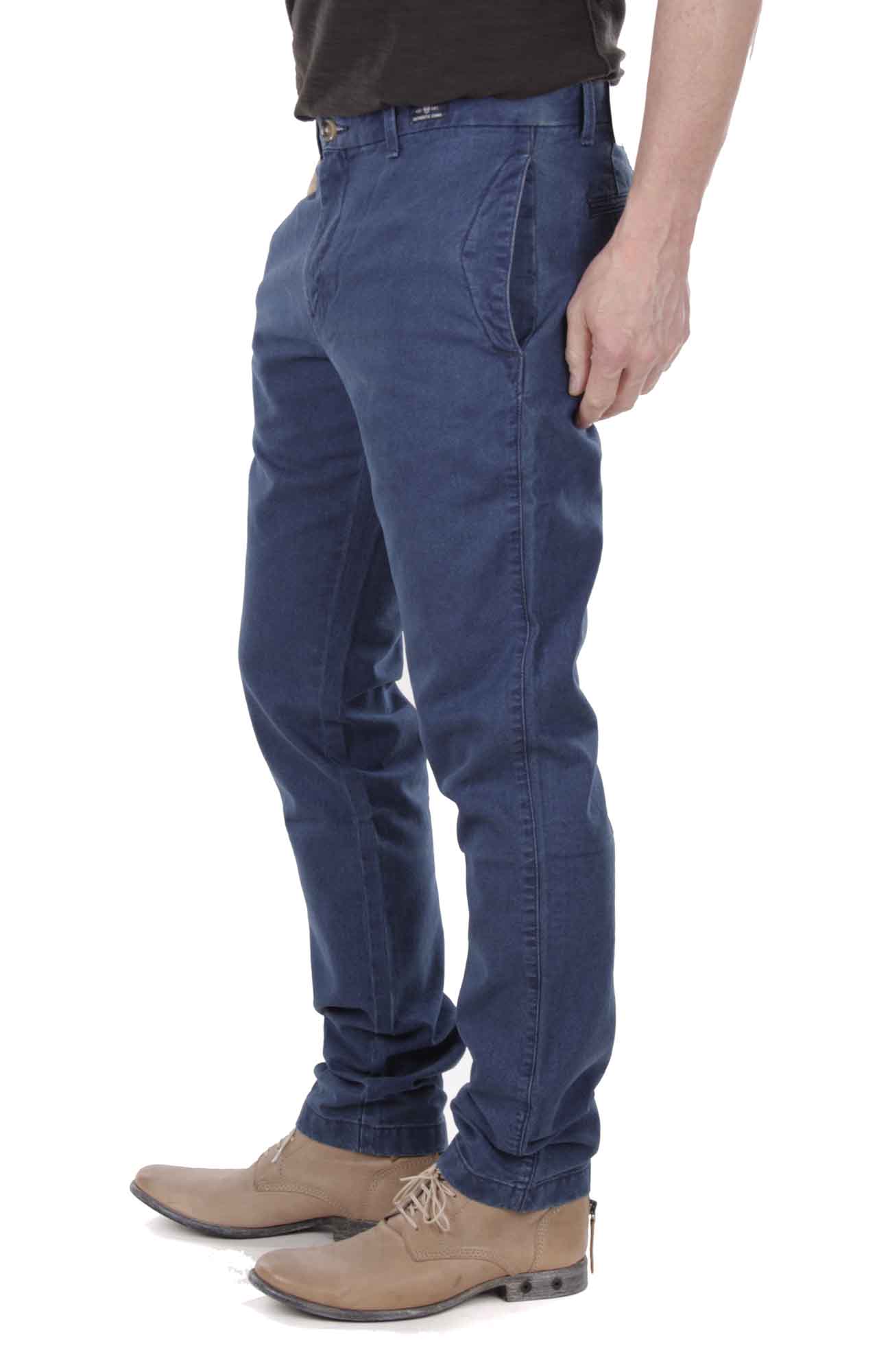 Tommy Hilfiger Men's Pants Denton Chino Indigo Print Herringbone 2