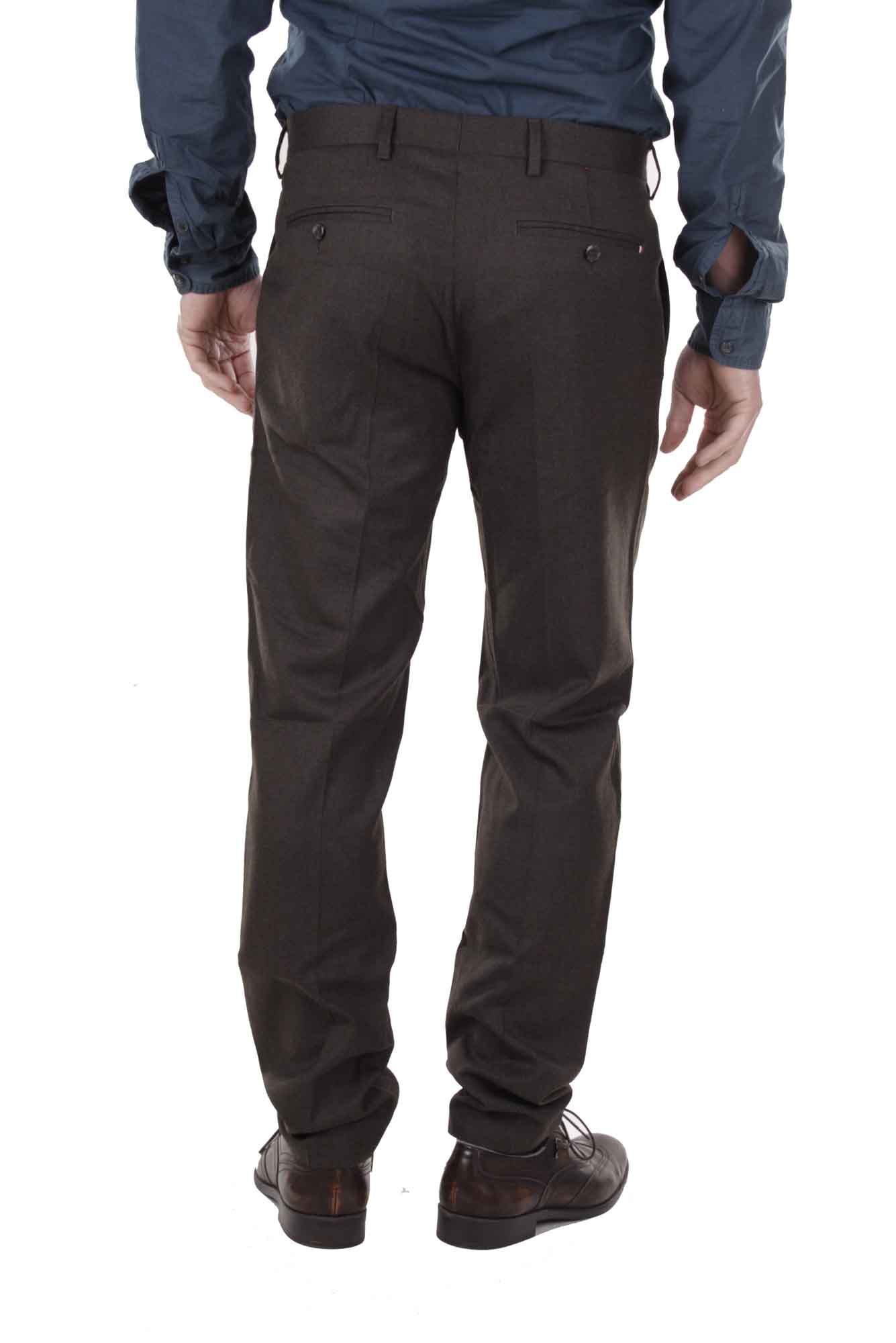 Tommy Hilfiger Men's Pants Wool Blend Solid Slim Fit Pant Braun 3