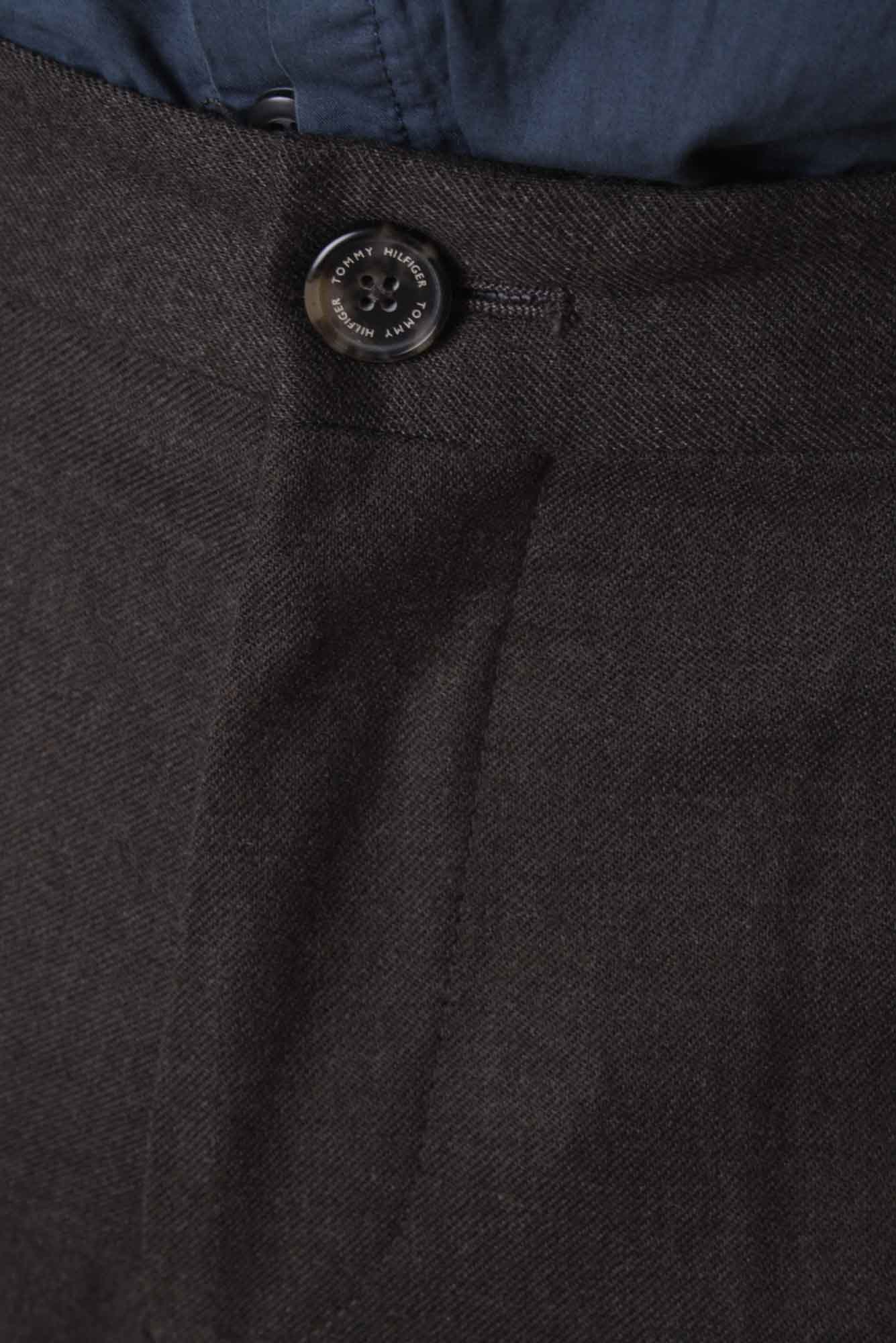 Tommy Hilfiger Men's Pants Wool Blend Solid Slim Fit Pant Braun 5