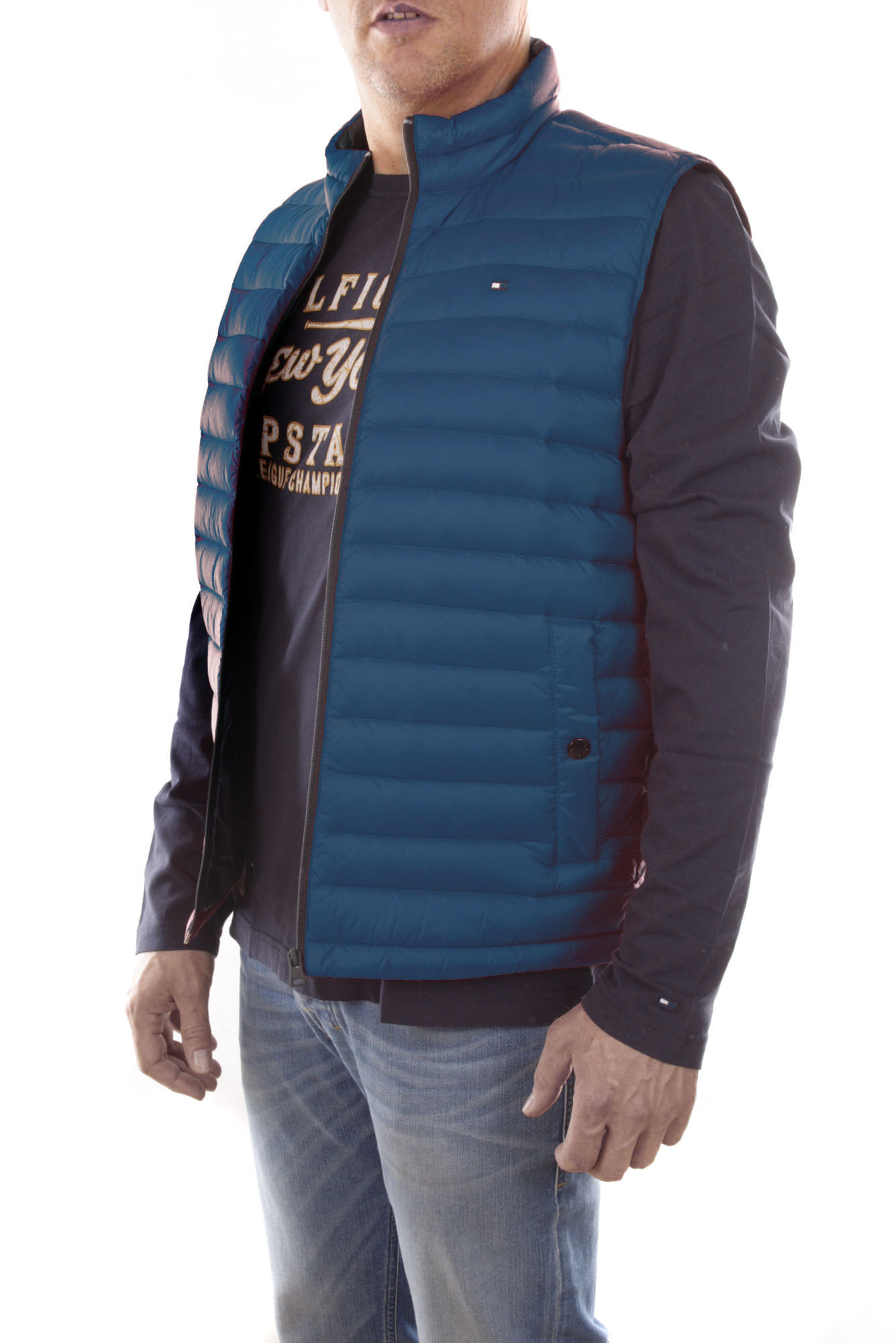 Tommy Hilfiger LW PACKABLE DOWN VEST Men's Down Lightweight Vest Blue 3