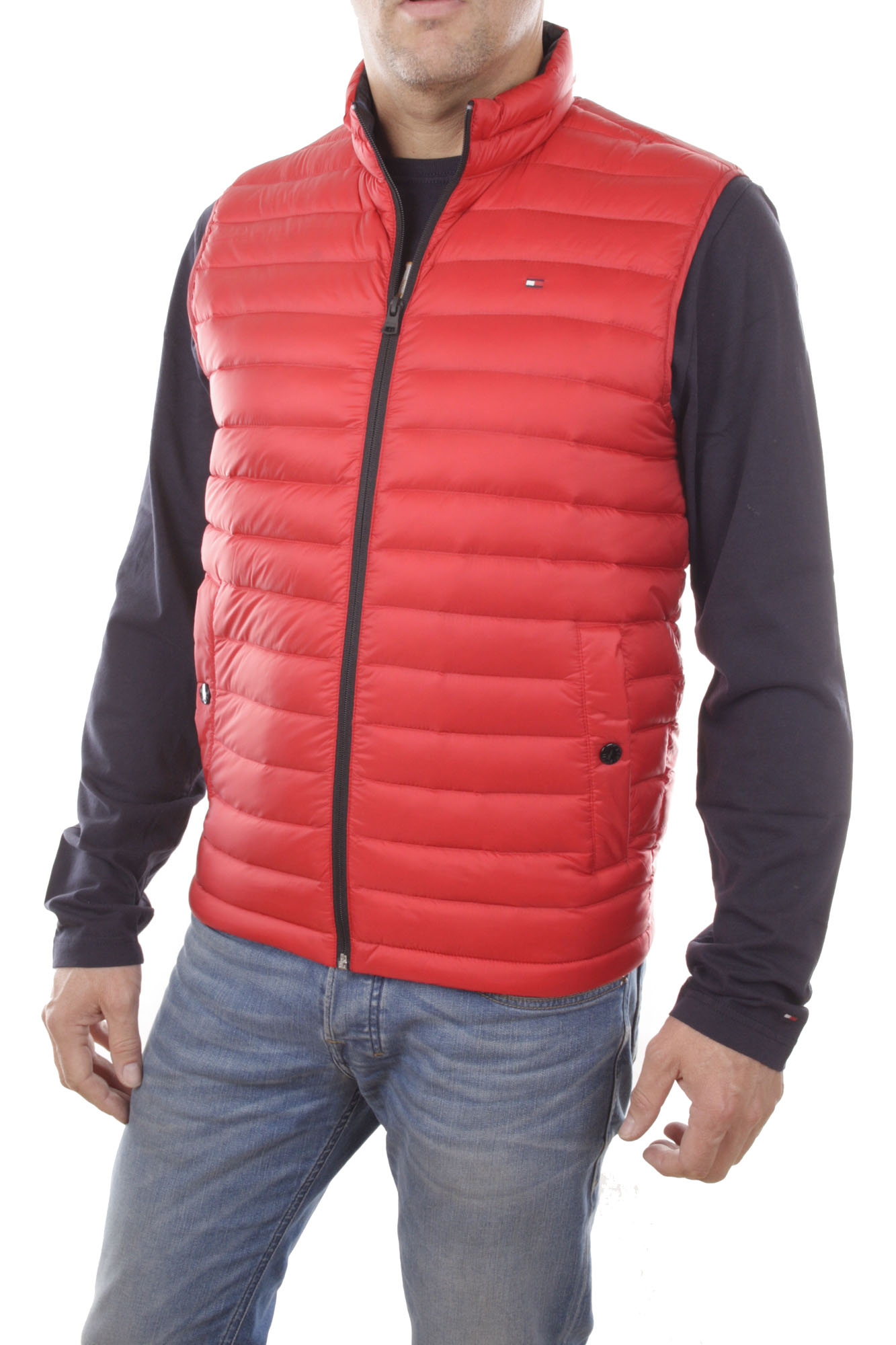 Tommy Hilfiger LW PACKABLE DOWN VEST Mens Down Lightweight Vest Red 1