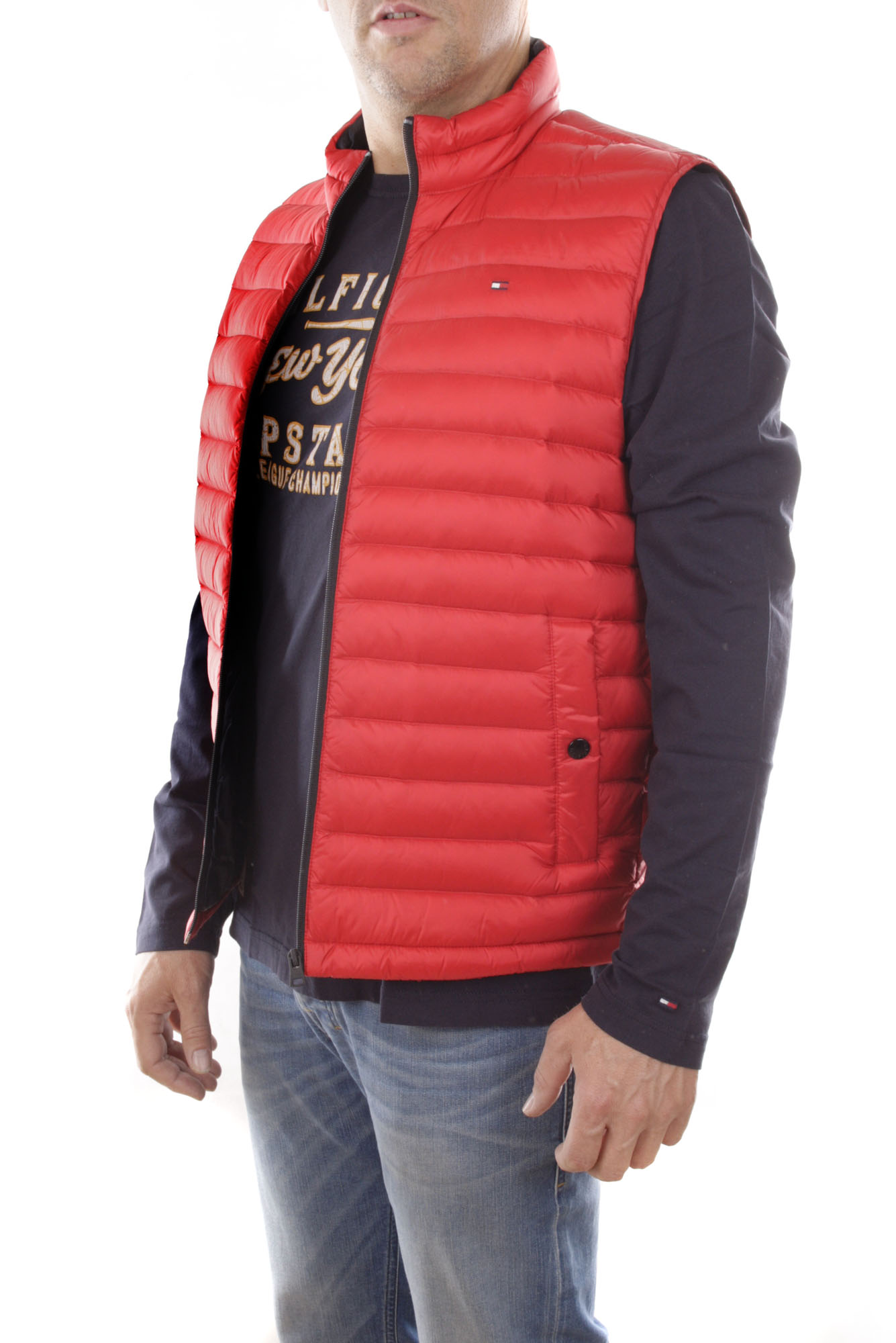 Tommy Hilfiger LW PACKABLE DOWN VEST Mens Down Lightweight Vest Red 3