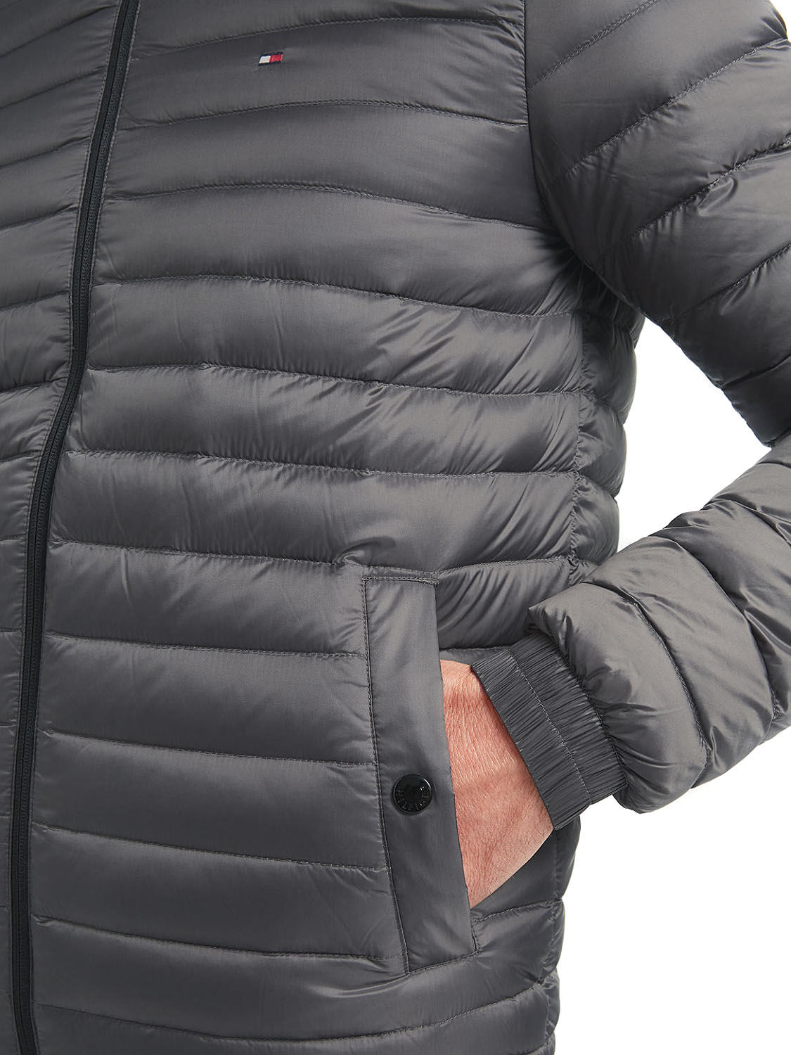 Tommy Hilfiger LW PACKABLE DOWN BOMBER Men's Jacket Lightweight Gray 4