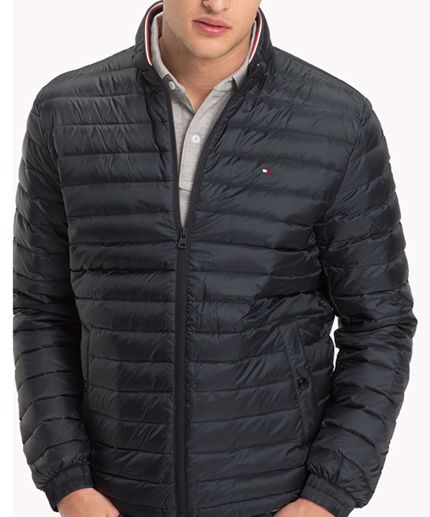 Tommy Hilfiger PACKABLE DOWN BOMBER-B Men's Down Jacket Black 2