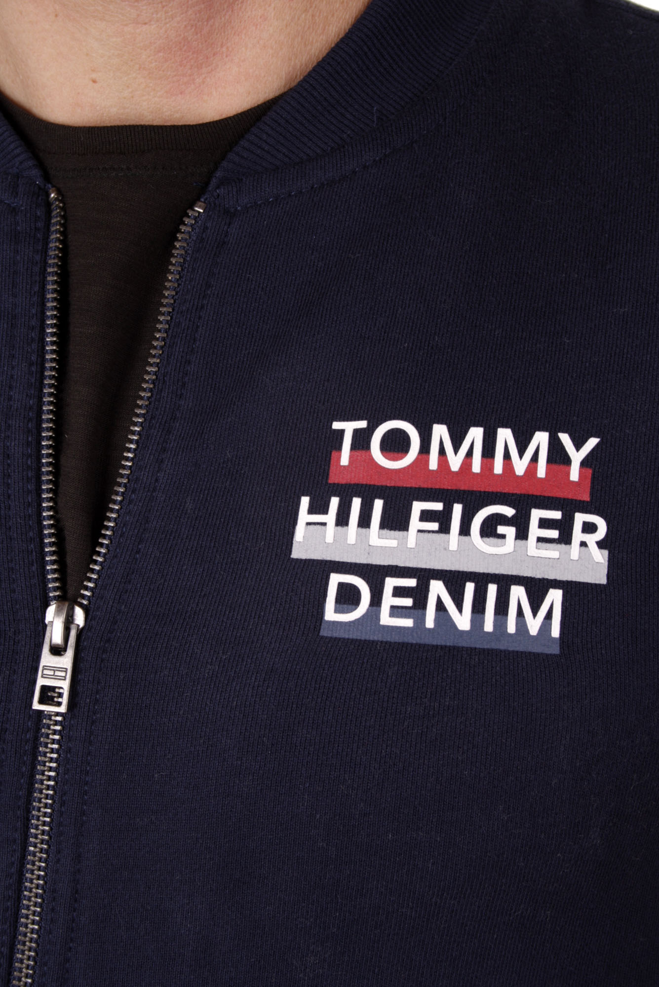Tommy Hilfiger Men's sweat jacket THDM BASIC LOGO ZIPTRU Dark blue 3