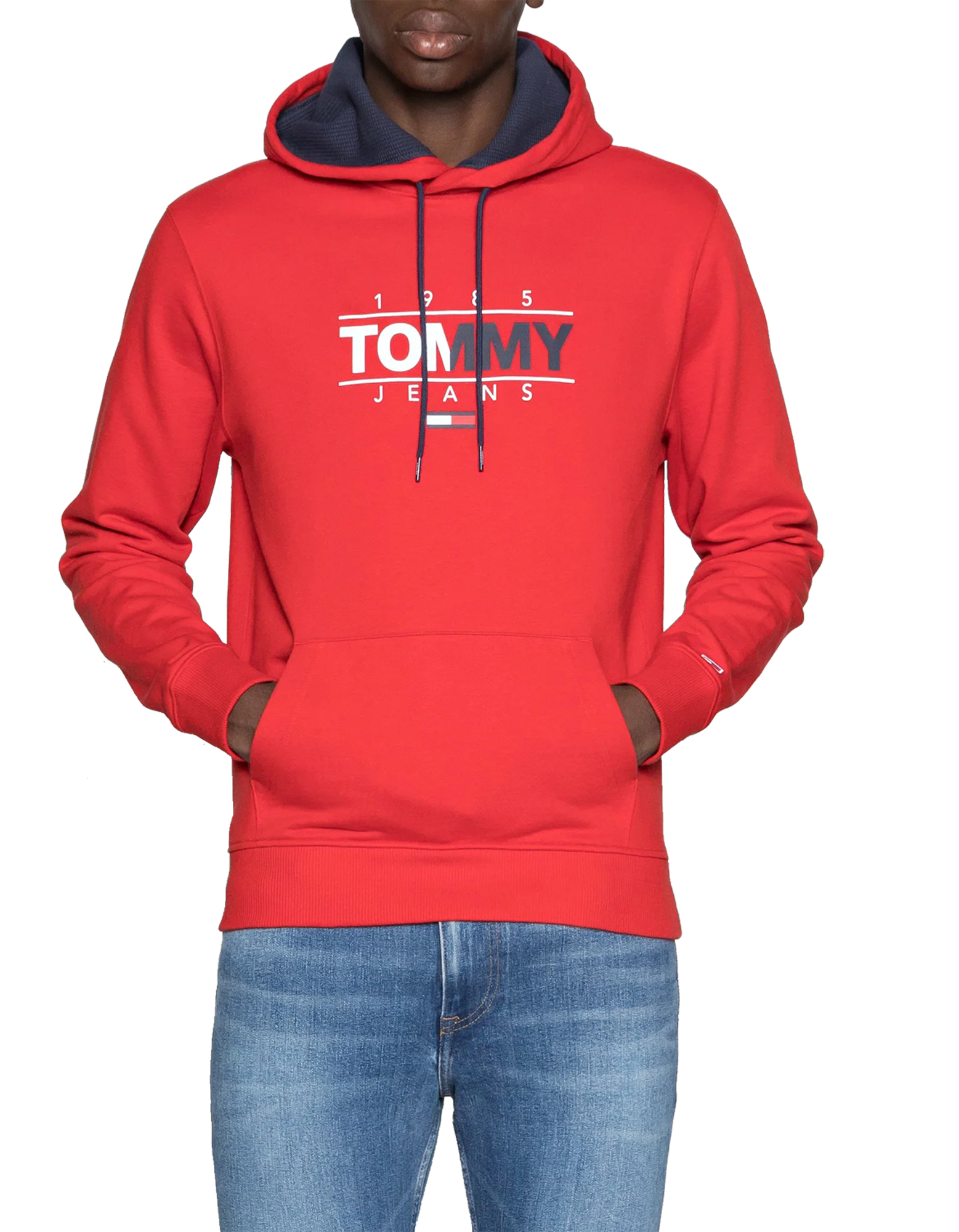 Tommy Jeans Men's TJM ESSENTIAL GRAPHIC Hoody Sweatshirt Deep Crimson 1