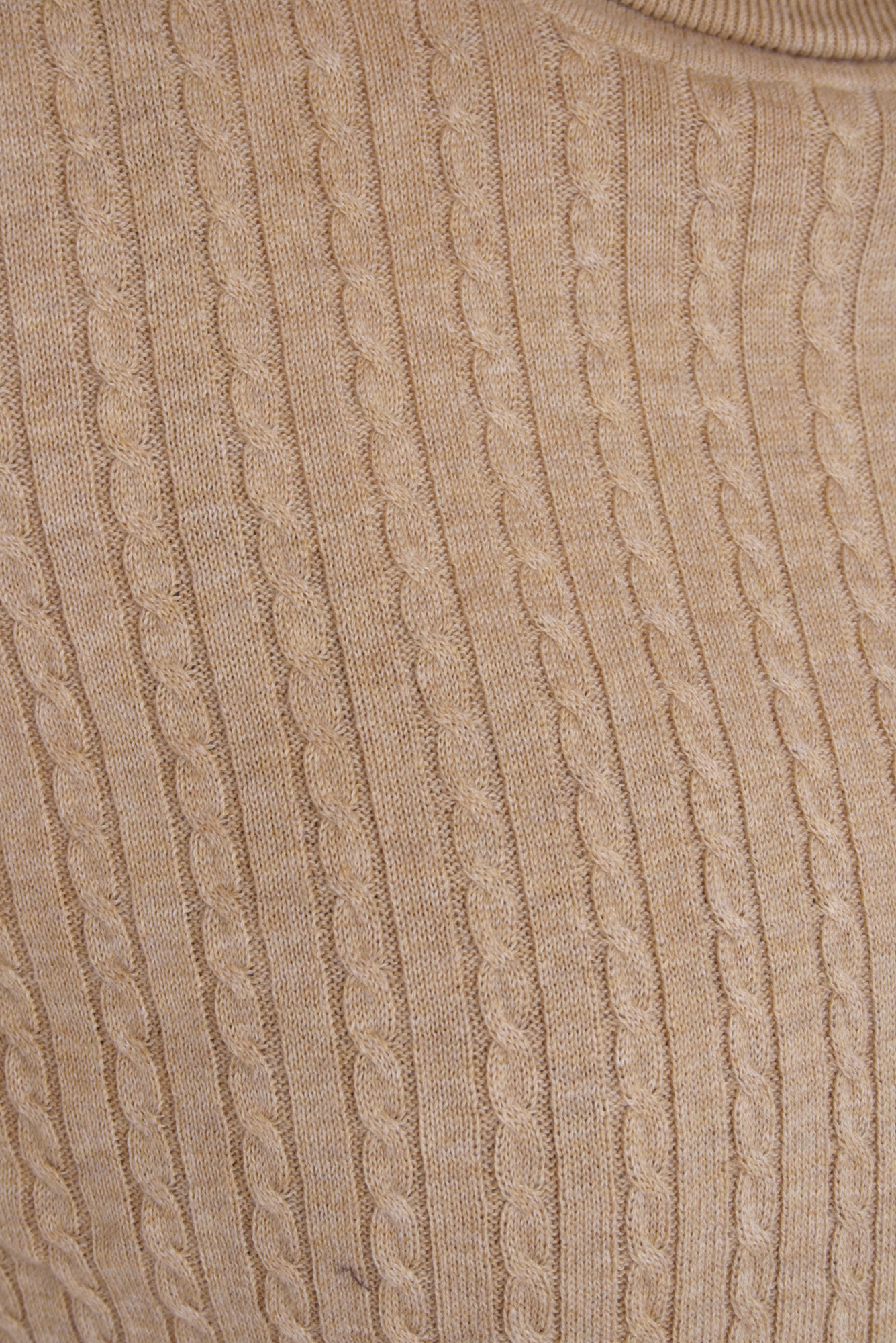 Tommy Hilfiger Women's Turtleneck Sweater ERCA MINI CABLE ROLL-NK Sweater Beige 2