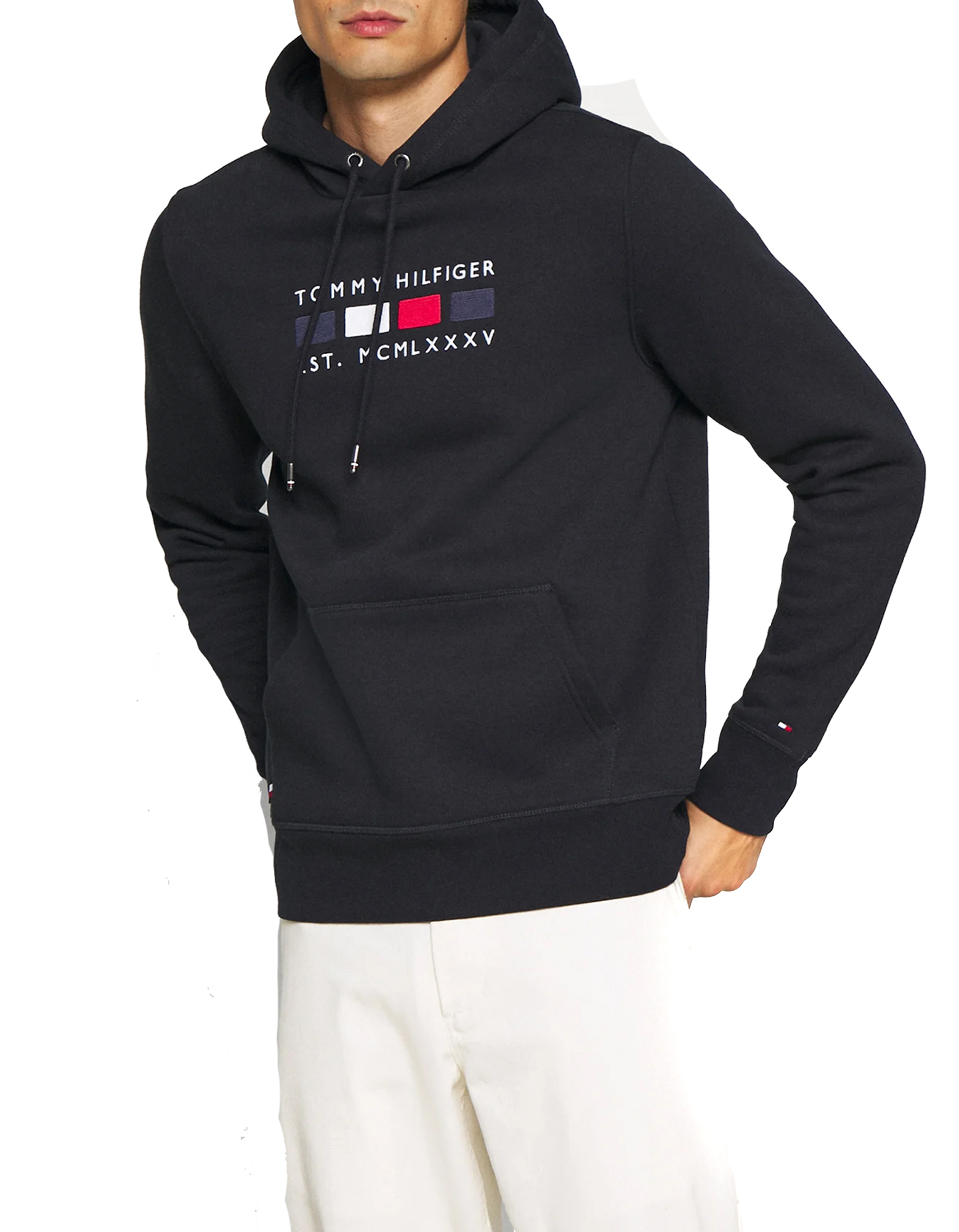 Tommy Hilfiger Men's Four Flags Hoody Sweatshirt Desert Sky 1