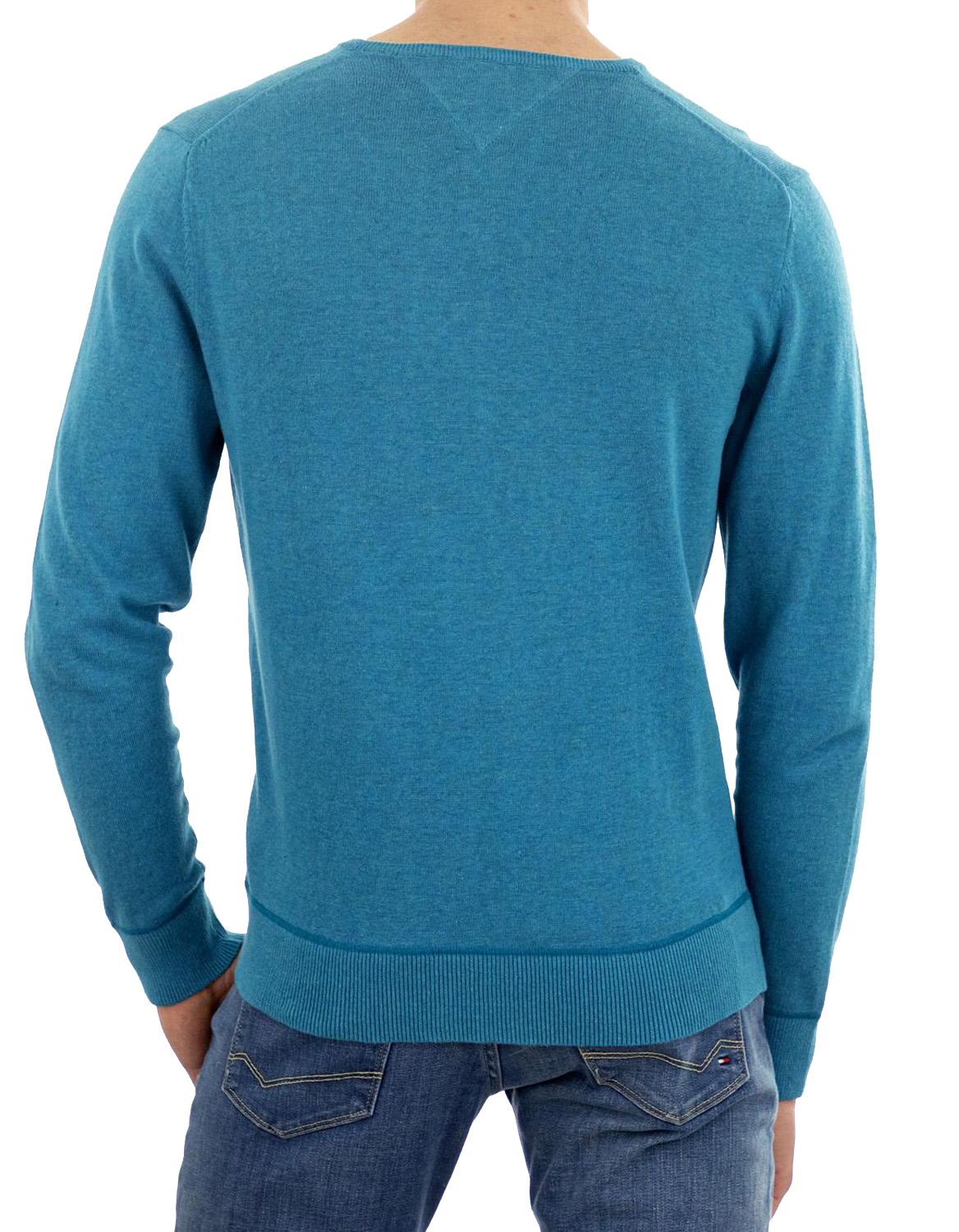 Tommy Hilfiger Men's Sweater Harold V-Neck Turquoise 2