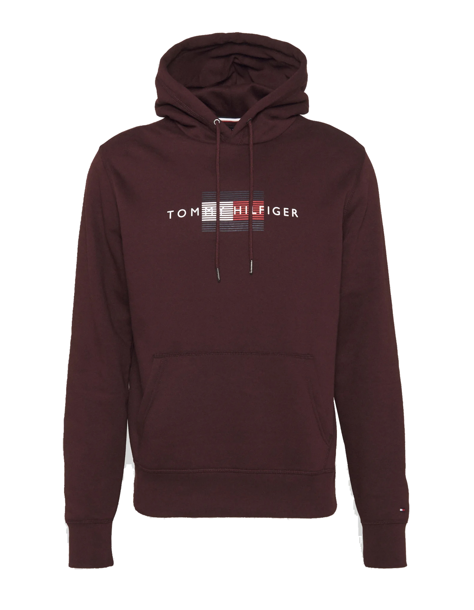 Tommy Hilfiger Men's Lines Hilfiger Hoody Sweatshirt Deep Burgundy 3