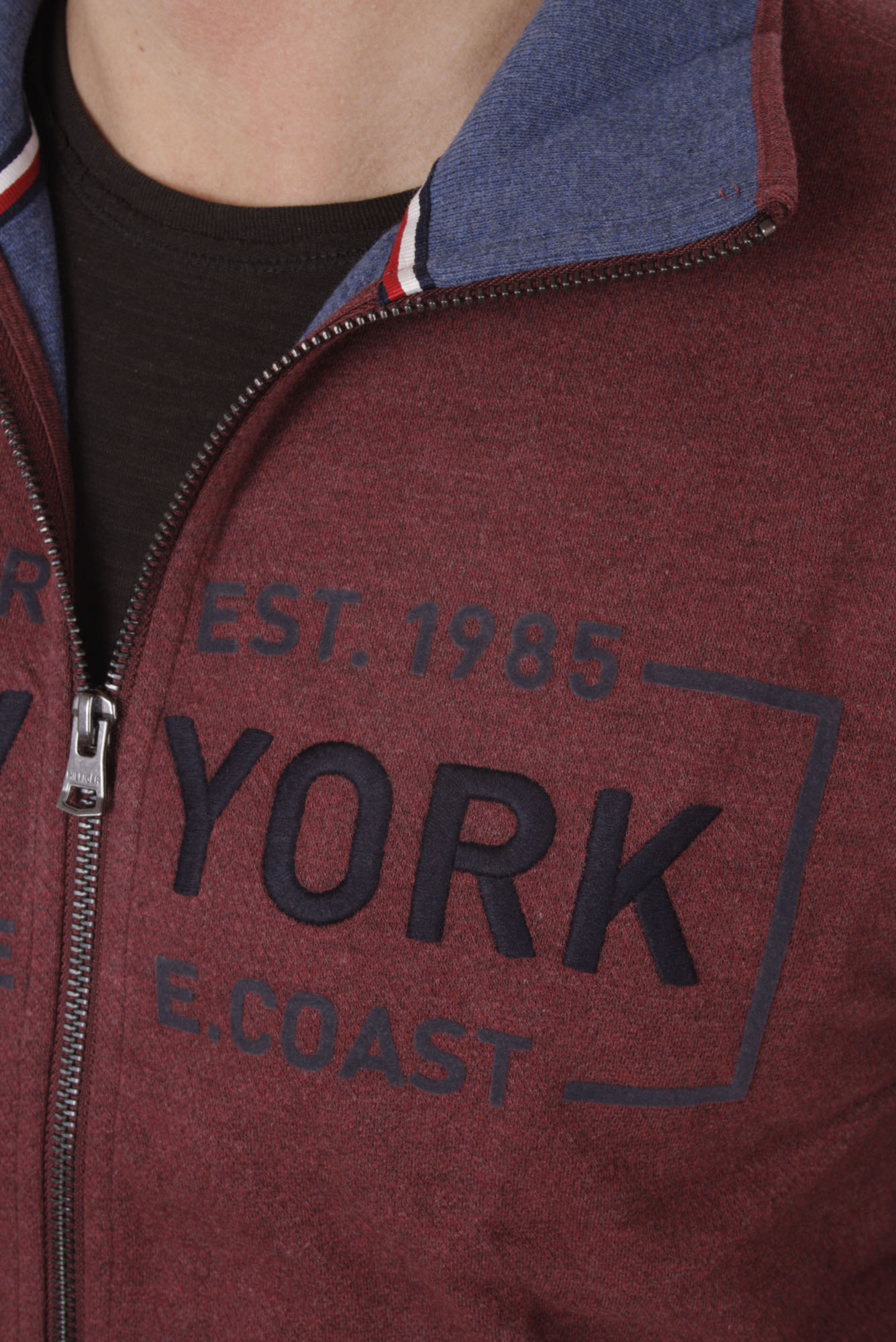 Tommy Hilfiger Men's Sweat Jacket PAYSON Z-THRU Red 3