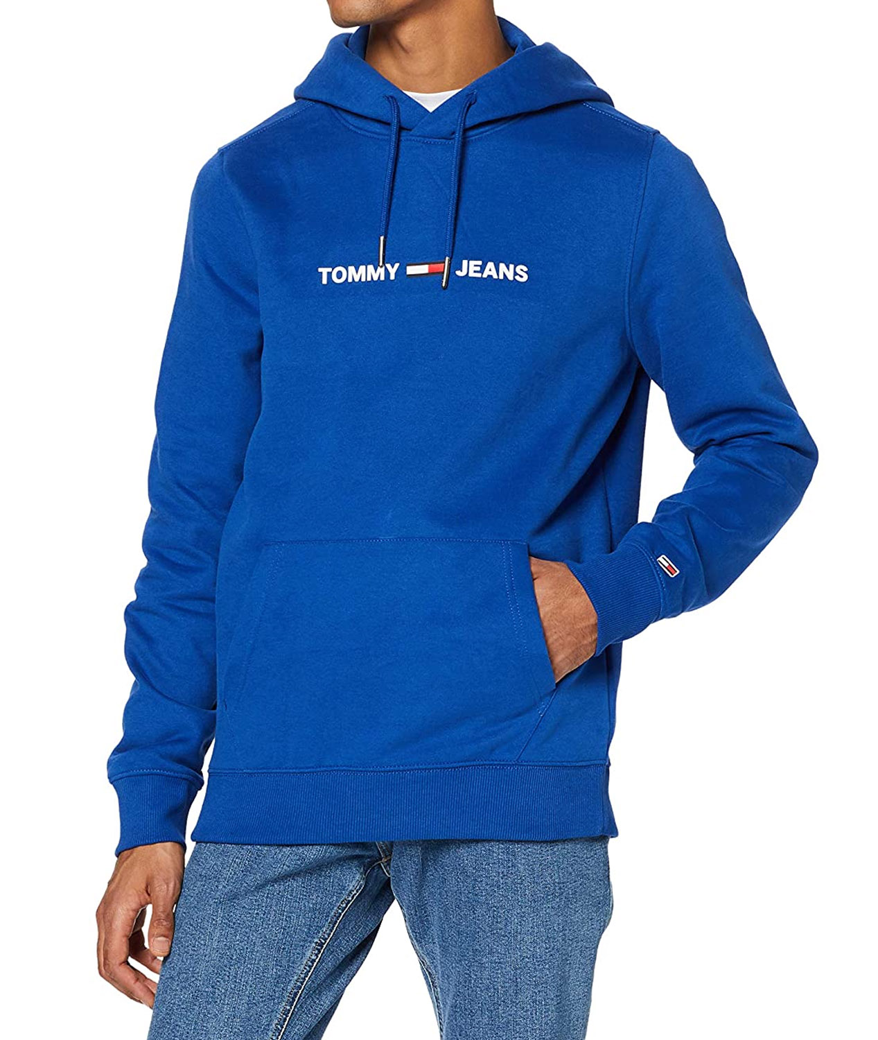 Tommy Hilfiger Men's TJM SMALL LOGO Hoody Sweatshirt Blue 1