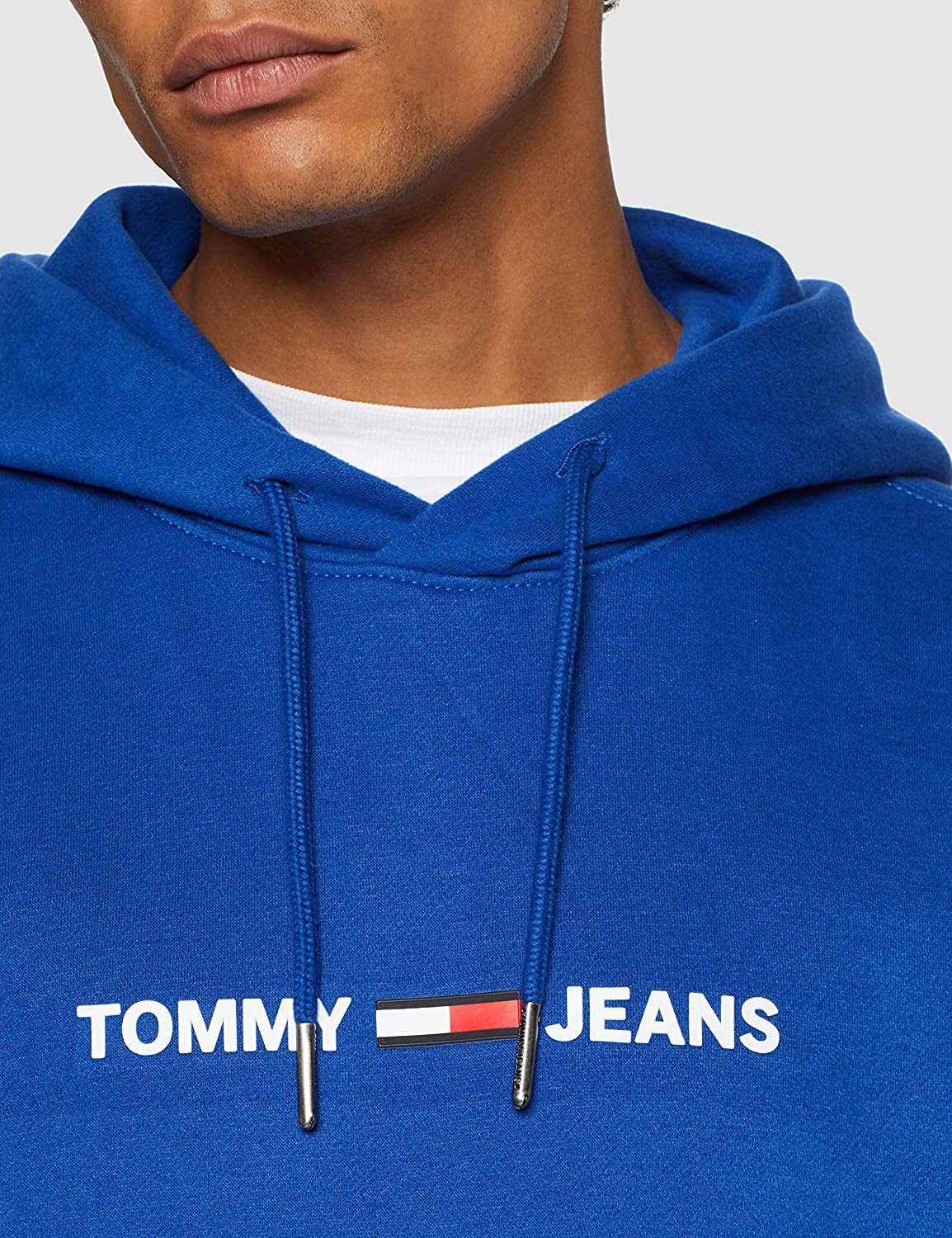 Tommy Hilfiger Men's TJM SMALL LOGO Hoody Sweatshirt Blue 4