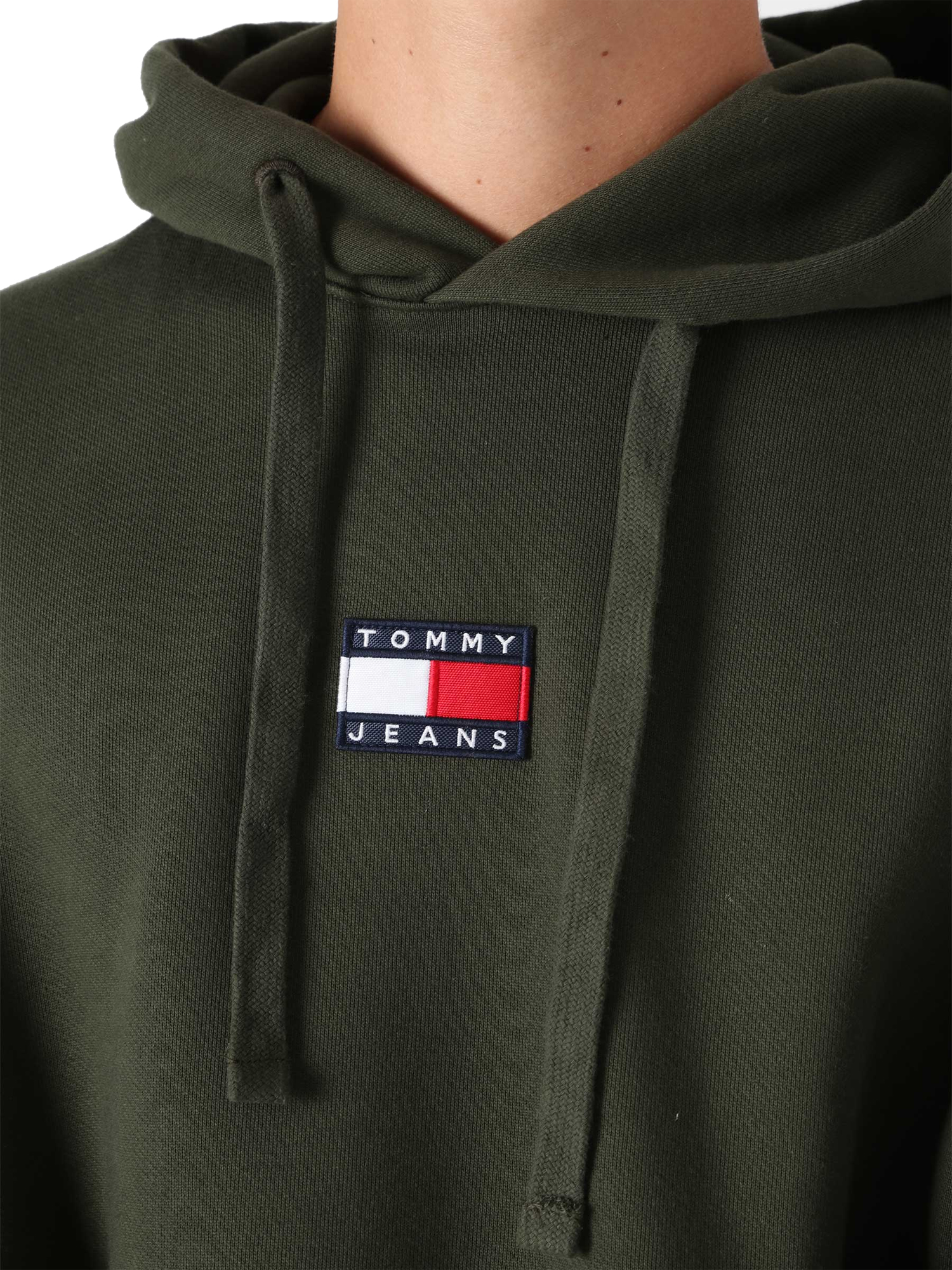 Tommy Jeans Men's TJM TOMMY BADGE HOODY Sweatshirt Dark Olive 3