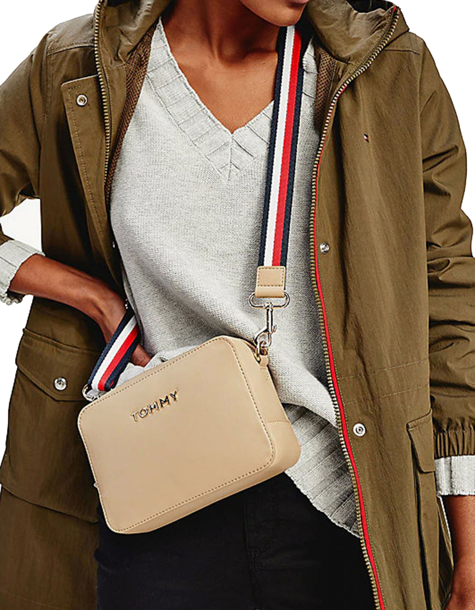 Tommy Hilfiger Women's Iconic Shoulder Bag Beige #TH003 4