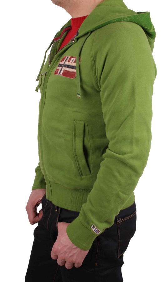 Napapijri Men's Hooded Sweat Jacket Goryn Green Size XS3