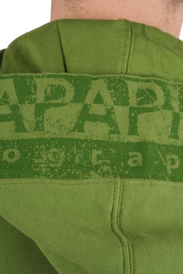 Napapijri Men's Hooded Sweat Jacket Goryn Green Size XS 6