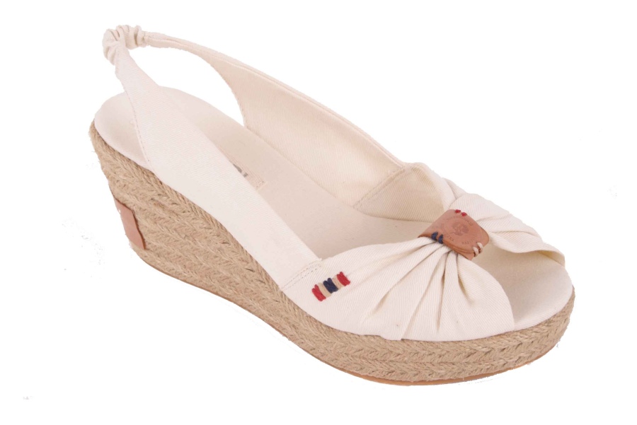 Napapijri Strappy pumps wedge heel Bea white 2