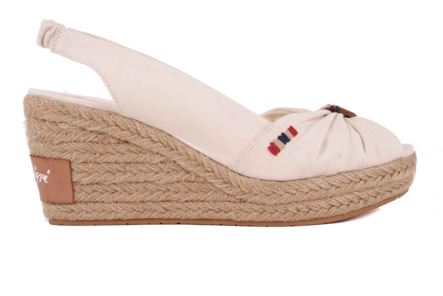 Napapijri Strappy pumps wedge heel Bea white 1