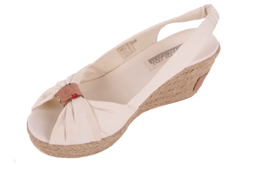 Napapijri Strappy pumps wedge heel Bea white 4